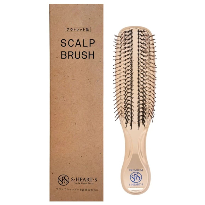 Массажная Щетка для Волос S-Heart-S Scalp Brush World Premium Long Champagne Gold