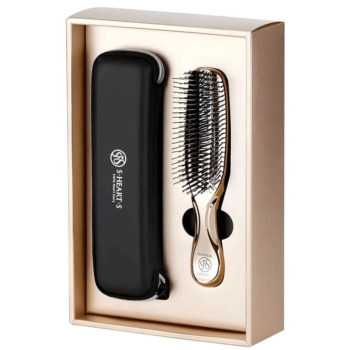 Массажная Щетка для Волос в Подарочном Боксе S-Heart-S Scalp Brush World Premium Long Champagne Gold Gift Box