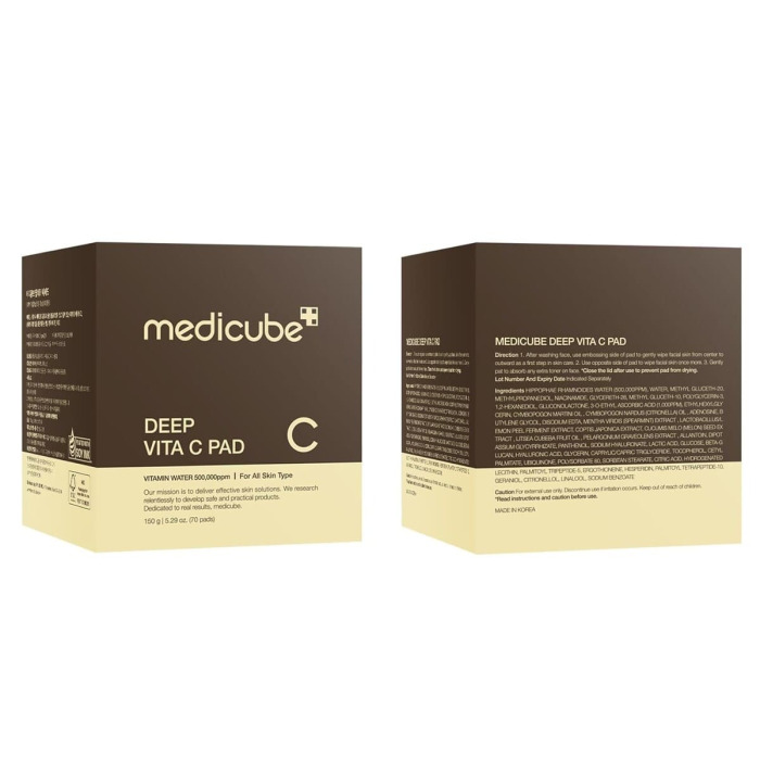 Осветляющие Восстанавливающие Пэды с Витамином C Medicube Deep Vita C Pad