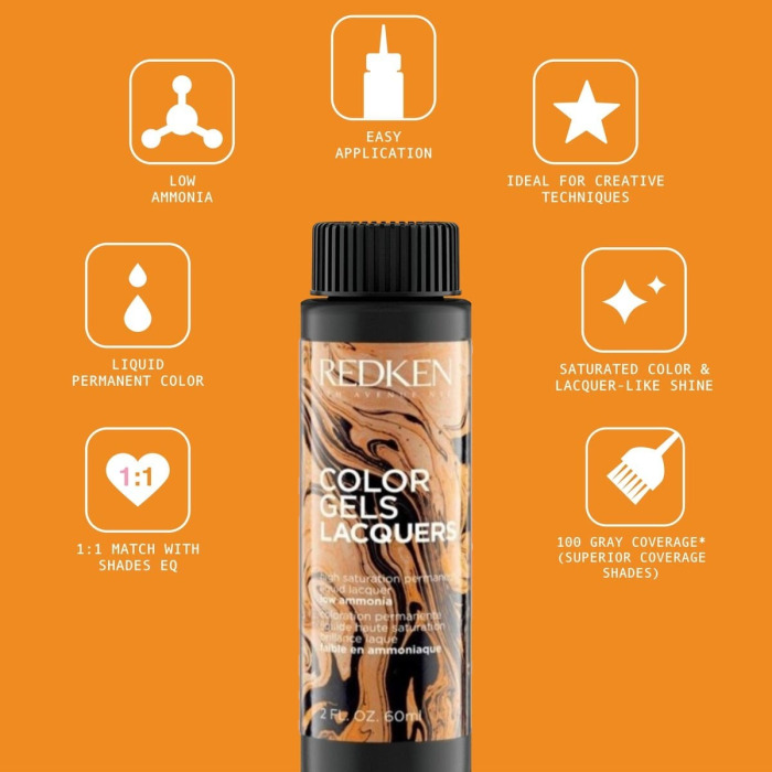 Перманентная Гель-Краска для Волос Redken Color Gels Lacquers, 60 мл