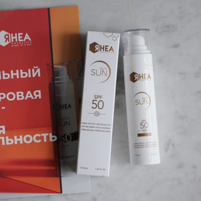 Солнцезащитный Антивозрастной Крем для Лица Rhea Cosmetics YouthSun Anti-Age Cream Facial Sunscreen SPF 50