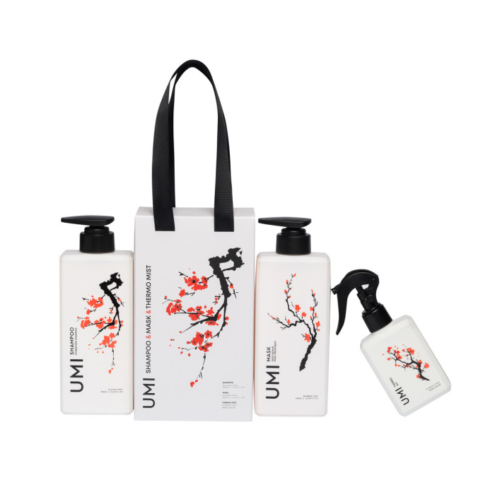 Набор для Волос UMI Haircare Gift Set 3 Shampoo & Mask & Thermo Mist