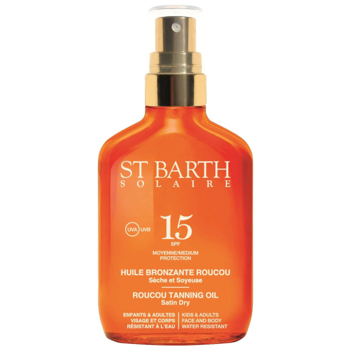 Сухое Масло для Загара St Barth Roucou Tanning Oil SPF 15