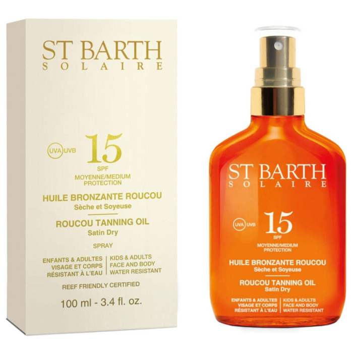 Сухое Масло для Загара St Barth Roucou Tanning Oil SPF 15