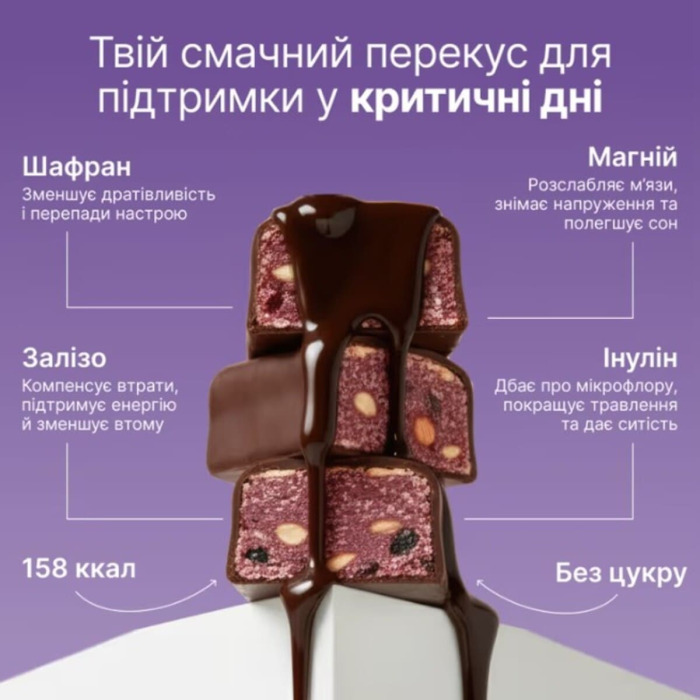 Функциональный Батончик со Вкусом Черной Смородины и Кешью Perla Helsa PMS Bar