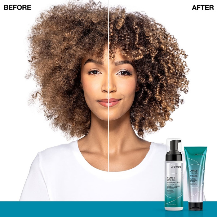 Увлажняющая Пена для Упругих Локонов Joico Curls Like Us Smooth & Bounce Curl Hydrating Foam