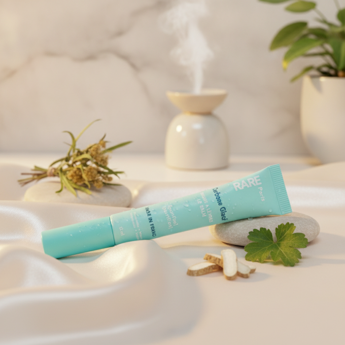 Бальзам для Губ с Гамамелисом и Экстрактом Мальвы RARE Paris Carbone Glacé Purifying Lip Balm