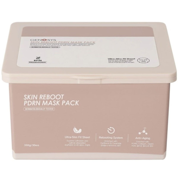 Профессиональные Интенсивные Регенерирующие Маски для Лица Genosys Skin Reboot PDRN Mask Pack