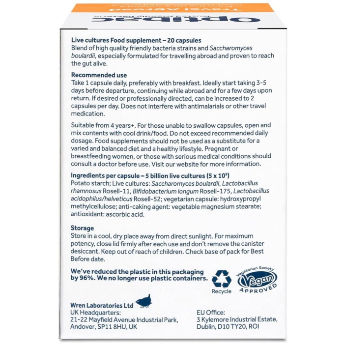 Специальные Пробиотики для Комфортных Путешествий Optibac Travel Abroad