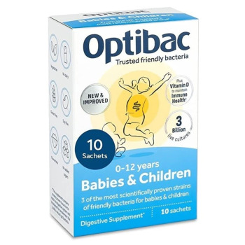 Пробиотик + Пребиотик с Витамином D для Младенцев и Детей Optibac Babies & Children