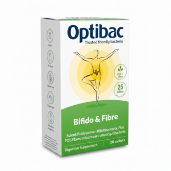Пробиотик + Пребиотик для Стимулирования Перистальтики Кишечника при Запорах Optibac Bifido & Fibre