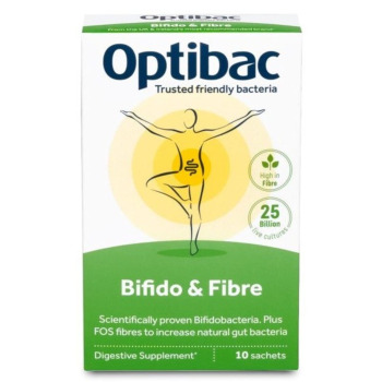 Пробиотик + Пребиотик для Стимулирования Перистальтики Кишечника при Запорах Optibac Bifido & Fibre