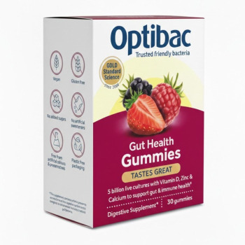 Желейки-Пробіотик + Пребіотик для Здорового Кишківника Optibac Gut Health Gummies