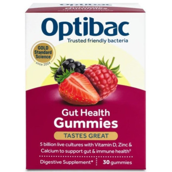 Желейки-Пробиотик + Пребиотик для Здорового Кишечника Optibac Gut Health Gummies