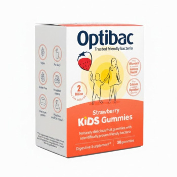 Детские Желейки-Пробиотик с Витамином D, Кальцием и Пребиотиком Optibac Kids Gummies