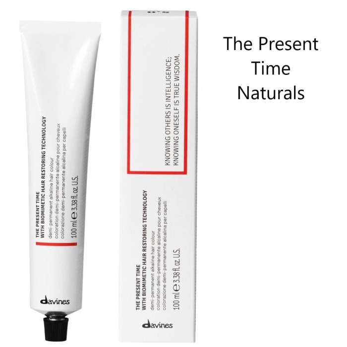 Демиперманентная Щелочная Краска для Волос с Биомиметической Технологией Davines The Present Time Naturals, 100 мл (натуральные)