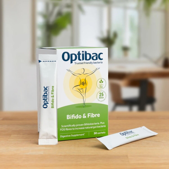 Пробиотик + Пребиотик для Стимулирования Перистальтики Кишечника при Запорах Optibac Bifido & Fibre