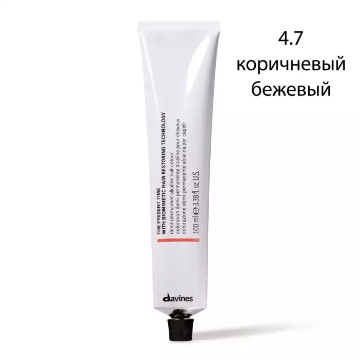 Демиперманентная Щелочная Краска для Волос с Биомиметической Технологией Davines The Present Time Warm Blondes & Warm Browns, 100 мл (теплые блонды и теплые коричневые)