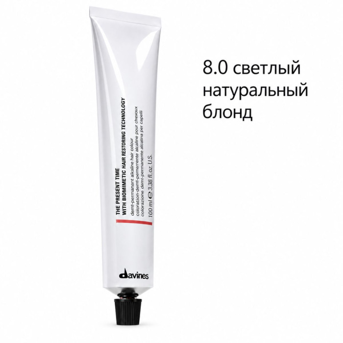 Демиперманентная Щелочная Краска для Волос с Биомиметической Технологией Davines The Present Time Naturals, 100 мл (натуральные)