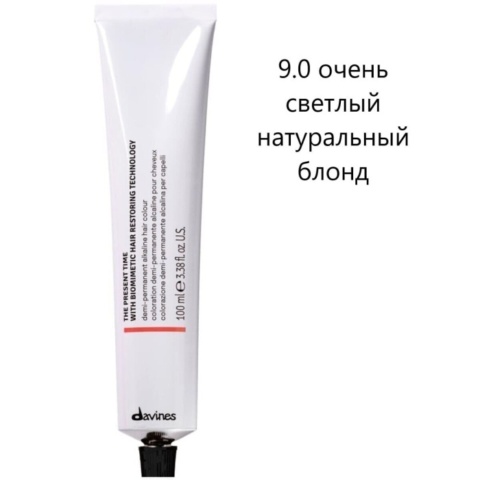Демиперманентная Щелочная Краска для Волос с Биомиметической Технологией Davines The Present Time Naturals, 100 мл (натуральные)