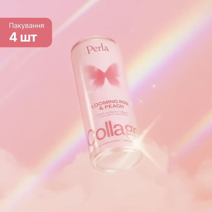Функциональный Напиток со Вкусом Розы и Персика Perla Helsa Collagen Drink Looming Rose & Peach