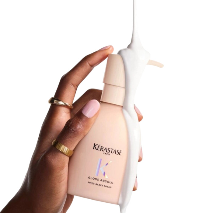 Термозащитный Крем для Укладки Толстых, Непослушных Волос Kerastase Gloss Absolu Frizz-Glaze Cream