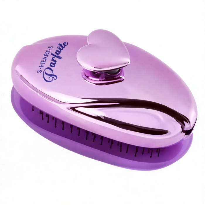 Компактная Массажная Щетка для Волос и Кожи Головы S-Heart-S Scalp Brush Parfaite Purple