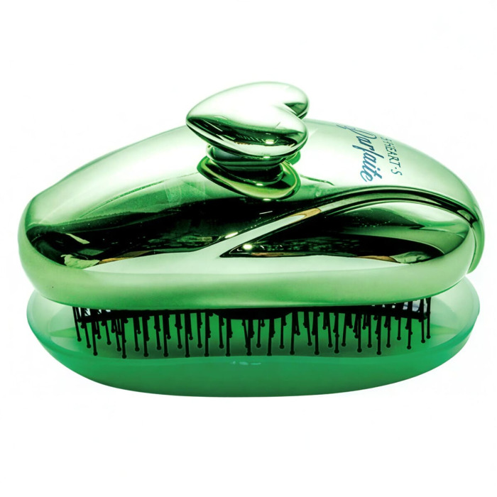 Компактная Массажная Щетка для Волос и Кожи Головы S-Heart-S Scalp Brush Parfaite Green