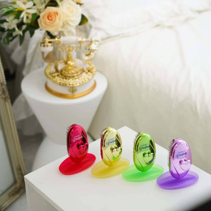 Компактная Массажная Щетка для Волос и Кожи Головы S-Heart-S Scalp Brush Parfaite Yellow