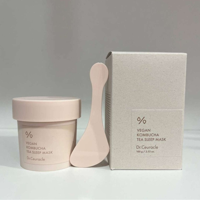 Веганская Увлажняющая Антиоксидантная Маска для Лица с Экстрактом Комбучи и Бакучиолом Dr. Ceuracle Vegan Kombucha Tea Sleep Mask