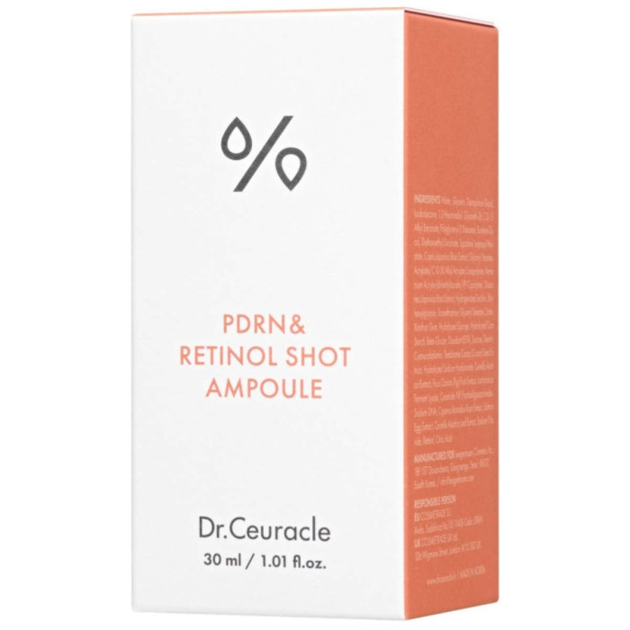 Антивозрастная Сыворотка с Полинуклеотидами, Ретинолом и Спикулами Dr. Ceuracle PDRN & Retinol Shot Ampoule