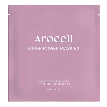 Гидрогелевая Маска с Коллагеном и 10 Видами Гиалуроновой Кислоты AROCELL Super Power Mask EX