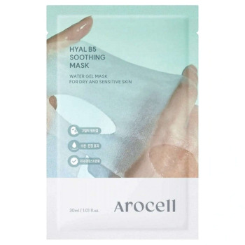 Успокаивающая Тканевая Маска с Пантенолом и Гиалуроновой Кислотой AROCELL 10 Hyal B5 Soothing Masks