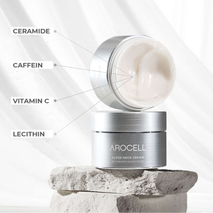 Регенерирующий Антивозрастной Крем с Полинуклеотидами и Изофлавонами AROCELL Super Neck Cream