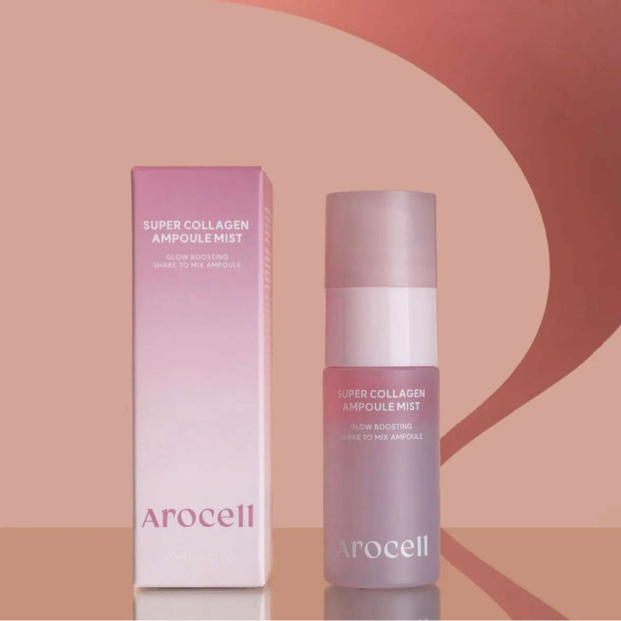 Сыворотка-Мист с Коллагеном и Гиалуроновой Кислотой для Увлажнения и Сияния AROCELL Super Collagen Ampoule Mist