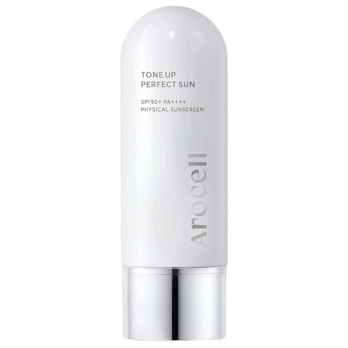 Солнцезащитный Крем с Эффектом Освещения Тона и Защитой от Инфракрасных Лучей AROCELL Tone Up Perfect Sun SPF 50+ PA++++