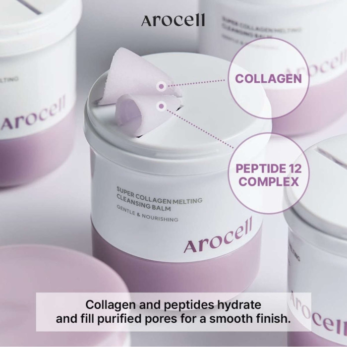 Бальзам для Глубокого Очищения с Коллагеном и Пептидами AROCELL Super Collagen Melting Cleansing Balm