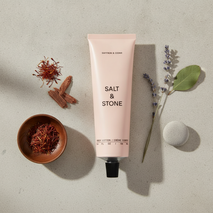 Увлажняющий Лосьон для Тела с Ароматом Шафрана и Кедра Salt & Stone Body Lotion Saffron & Cedar