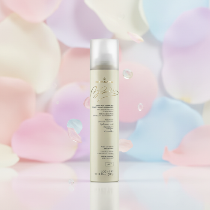 Мусс-Кондиционер для Усиления Холодных Оттенков Ледяного Блонда MEDAVITA Blondie Ice Blonde Enhancing Conditioning Hair Mousse