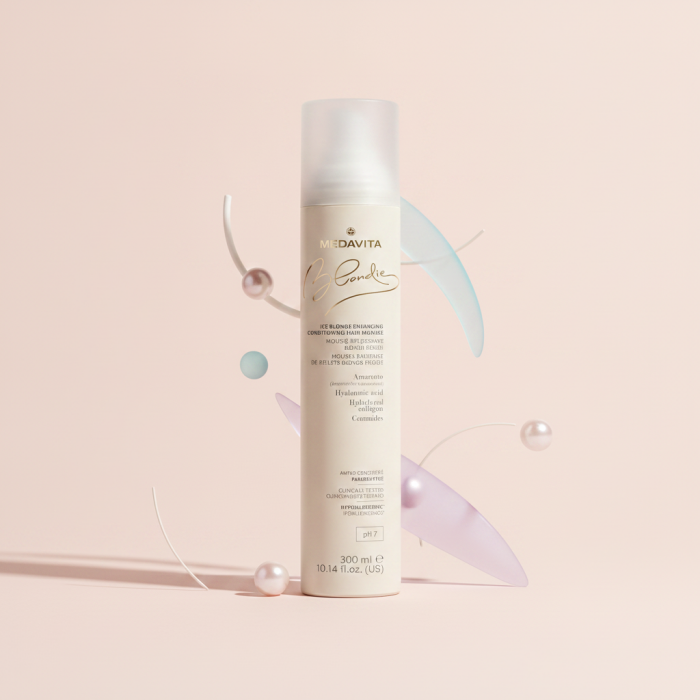 Мусс-Кондиционер для Усиления Холодных Оттенков Ледяного Блонда MEDAVITA Blondie Ice Blonde Enhancing Conditioning Hair Mousse