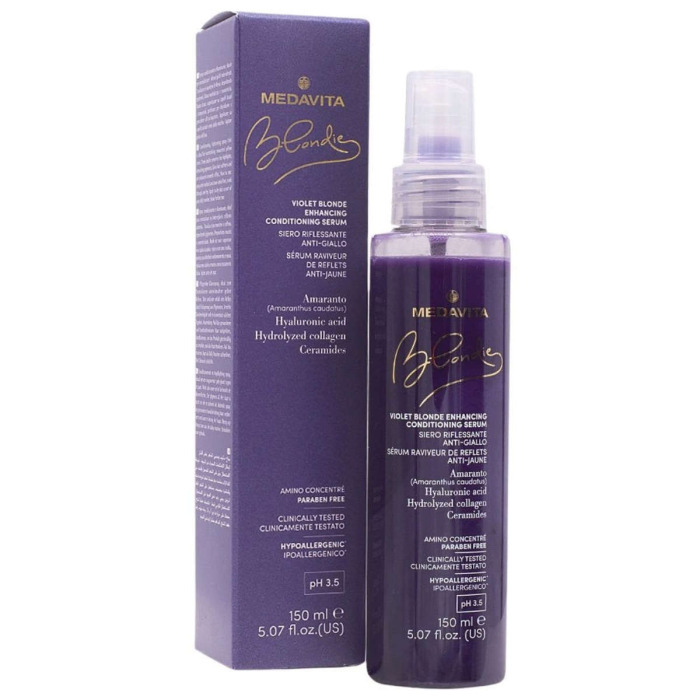 Двухфазный Кондиционер-Сыворотка для Усиления Перламутровых Оттенков Блонда и Тонирования MEDAVITA Blondie Violet Blonde Enhancing Conditioning Serum