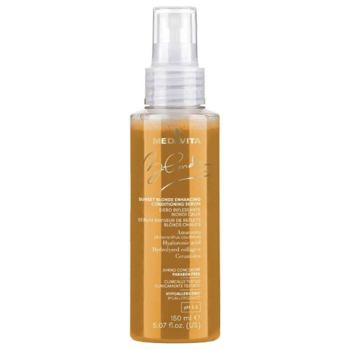 Двухфазный Кондиционер-Сыворотка для Усиления Теплых Оттенков Блонда и Тонирования MEDAVITA Blondie Sunset Blonde Enhancing Conditioning Serum