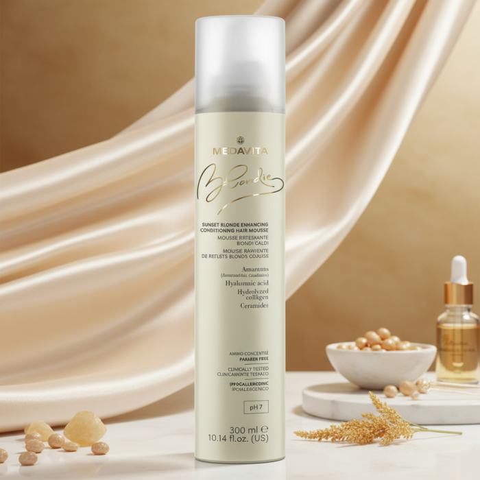 Мусс-Кондиционер для Усиления Теплых Оттенков Блонда MEDAVITA Blondie Sunset Blonde Enhancing Conditioning Hair Mousse