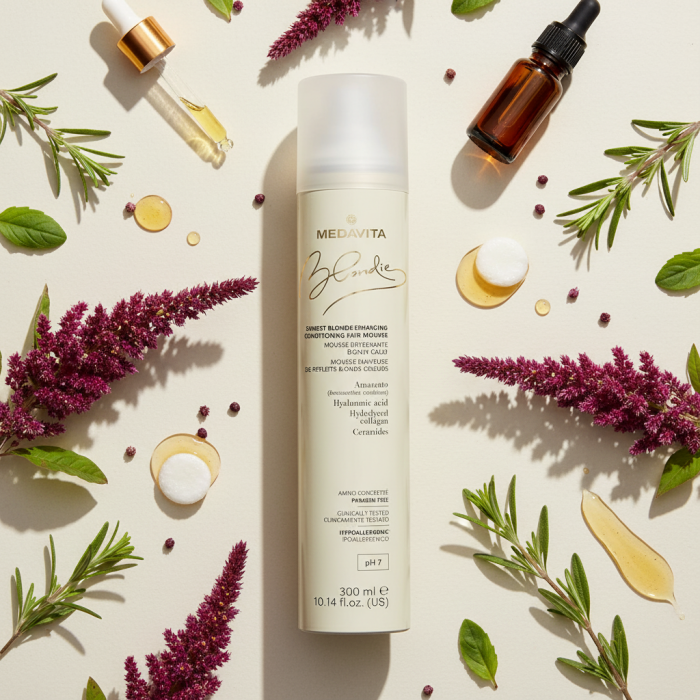 Мусс-Кондиционер для Усиления Теплых Оттенков Блонда MEDAVITA Blondie Sunset Blonde Enhancing Conditioning Hair Mousse
