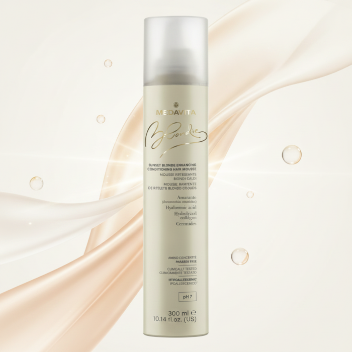 Мусс-Кондиционер для Усиления Теплых Оттенков Блонда MEDAVITA Blondie Sunset Blonde Enhancing Conditioning Hair Mousse