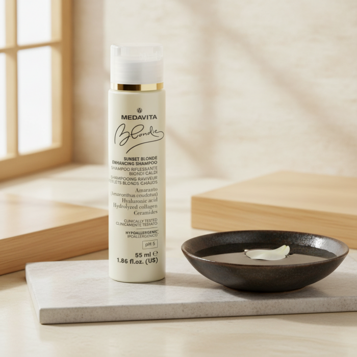 Укрепляющий Шампунь для Усиления Теплых Оттенков Блонда MEDAVITA Blondie Sunset Blonde Enhancing Shampoo