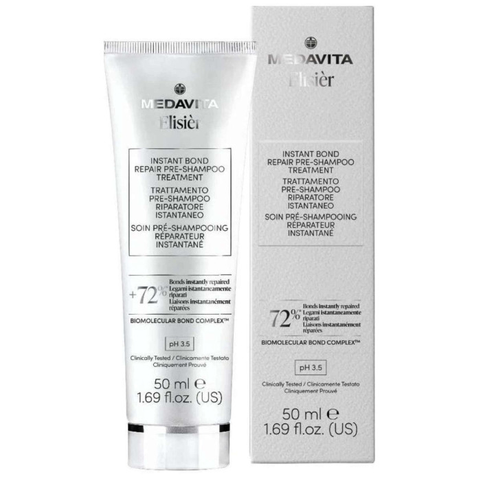 Пре-Шампунь для Моментального Биомолекулярного Восстановления Волос MEDAVITA Elisier Instant Bond Repair Pre-Shampoo Treatment