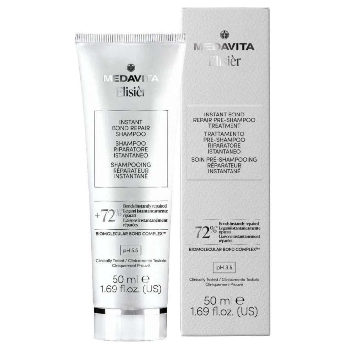 Шампунь для Моментального Биомолекулярного Восстановления Волос MEDAVITA Elisier Instant Bond Repair Shampoo