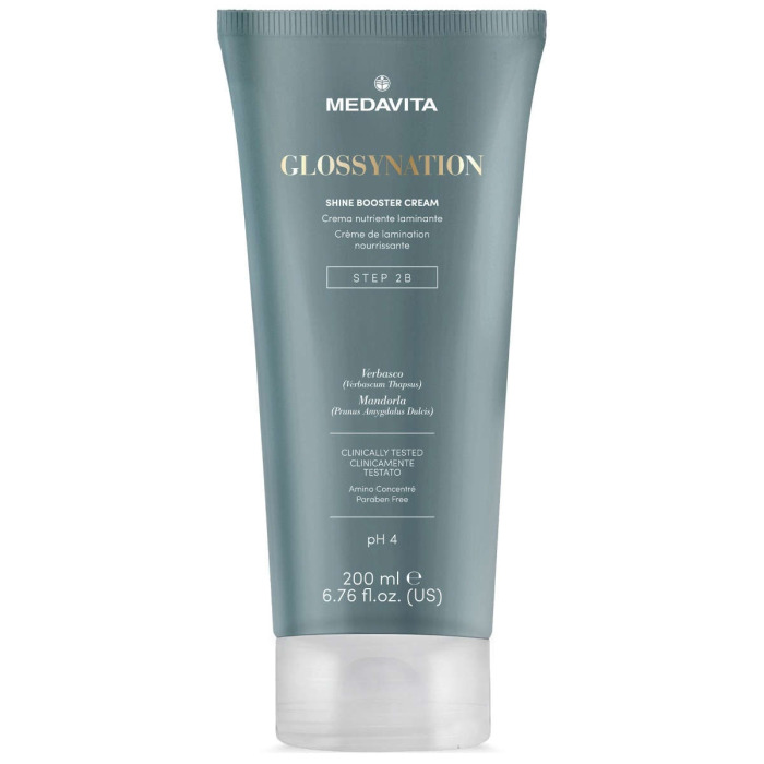 Ламинирующий Питательный Крем-Бустер с Еффектом Блеска Волос MEDAVITA Glossynation Shine Booster Cream STEP 2B