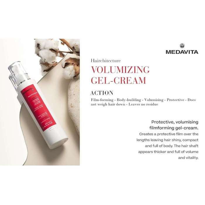 Защитный Крем-Гель для Придания Объема и Уплотнения Волос MEDAVITA Hairchitecture Volumizing Gel-Cream